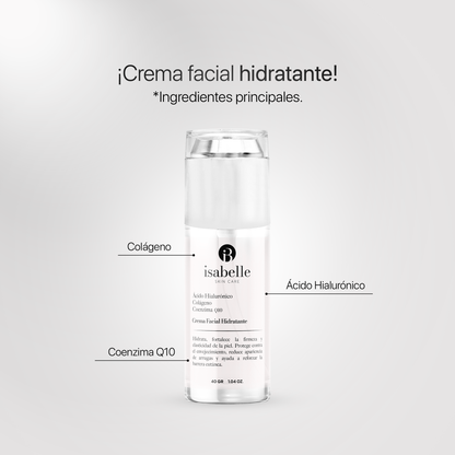 Crema Facial Ácido Hialurónico + Colágeno + Q10