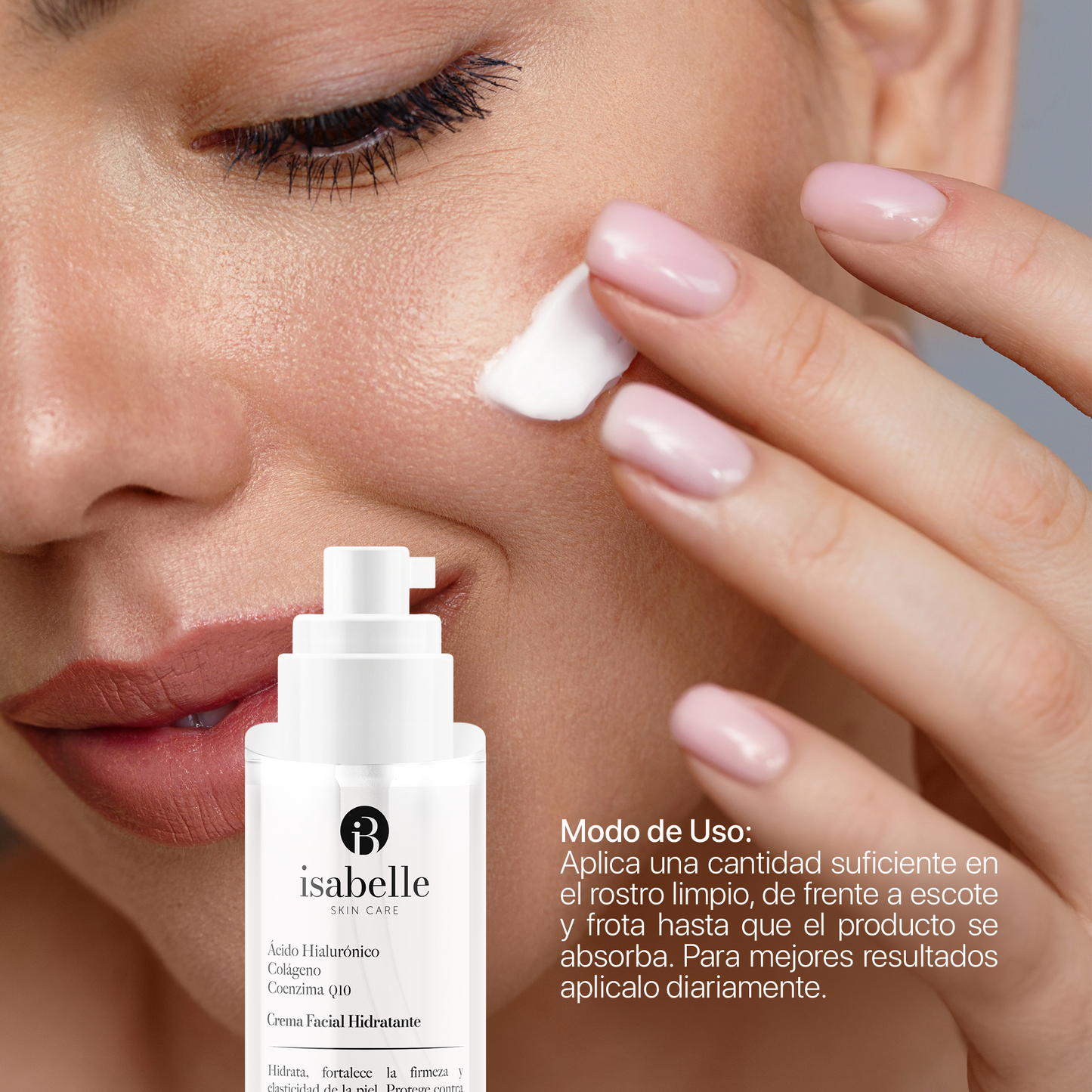 Crema Facial Ácido Hialurónico + Colágeno + Q10